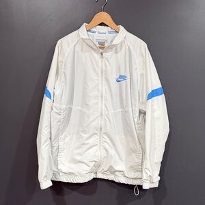 Nike White Jacket with Blue Accents